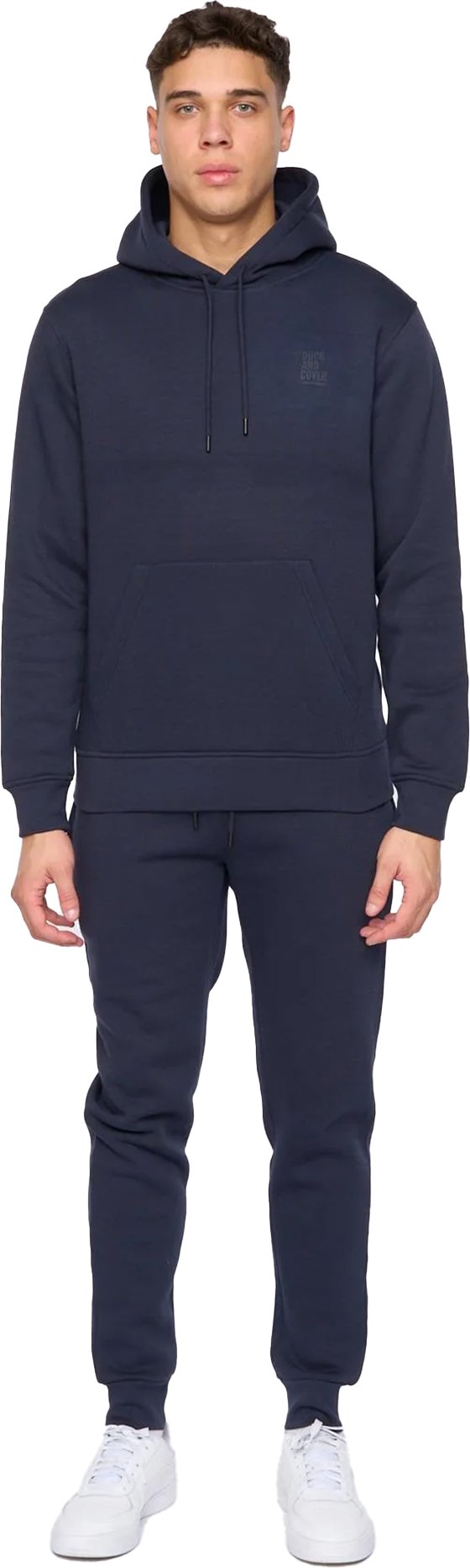Thumbnail - Duck and Cover - "Merchell" Hoodie und Jogginghosen-Set für Herren (Marineblau)