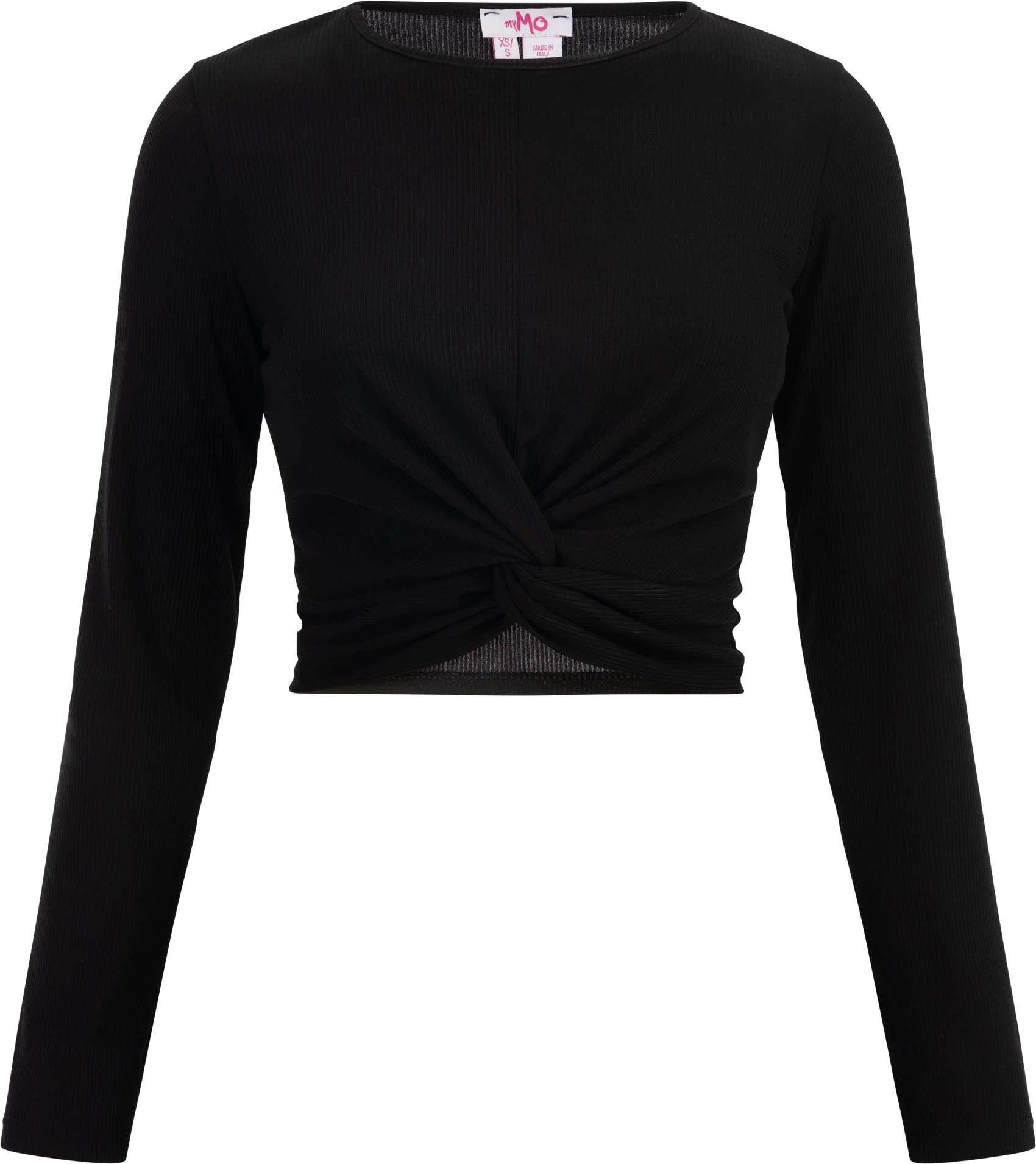 Mymo Langarmshirt Damen schwarz