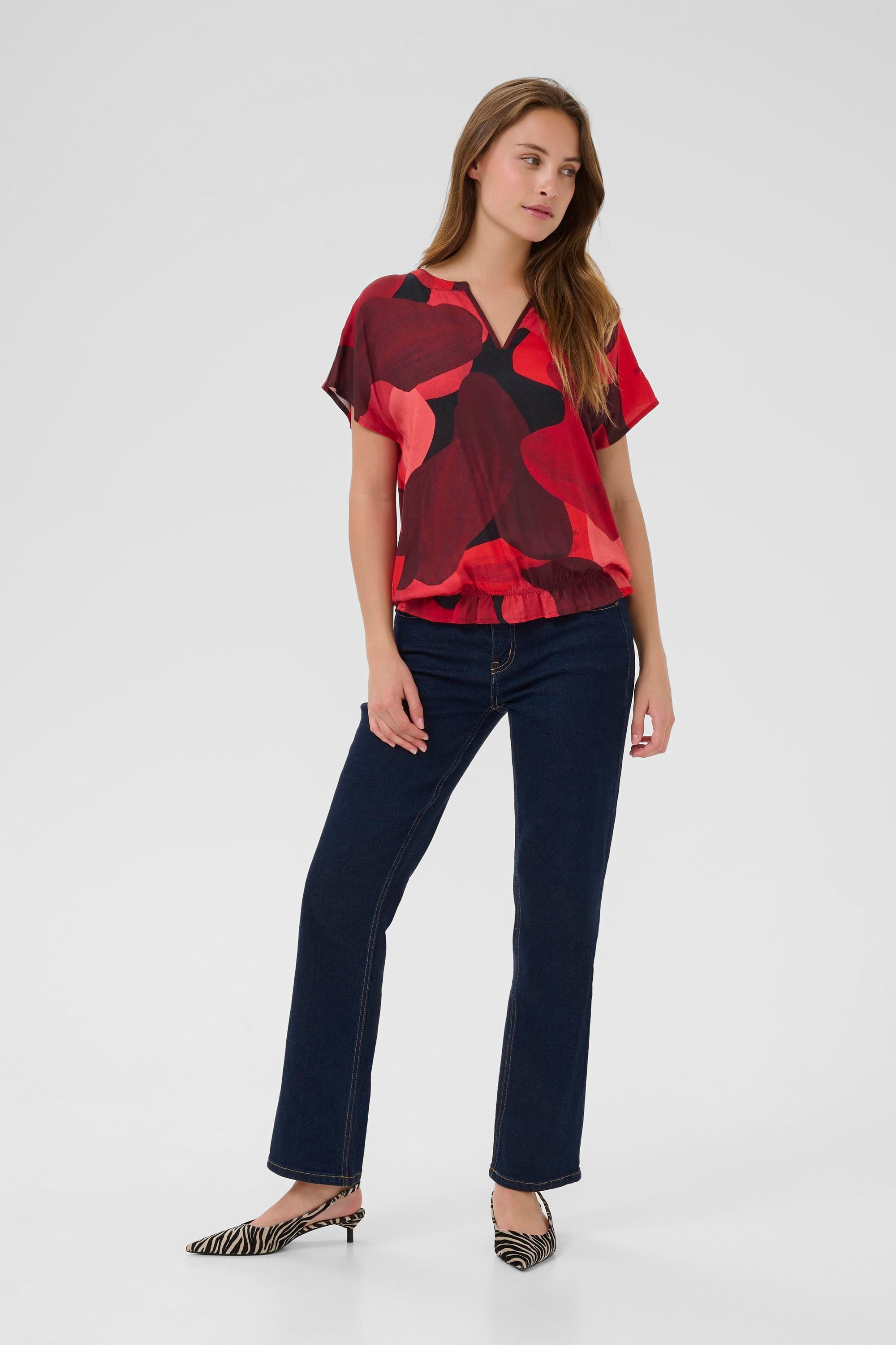 Kurzarm-Bluse CUdana Relaxed fit multicolour