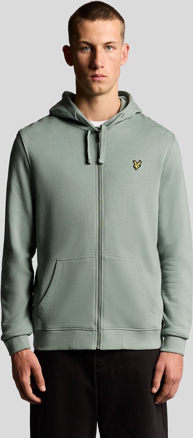 Lyle & Scott Loopback-Hoodie aus Baumwolle mit durchgehendem Reißverschluss - Blau