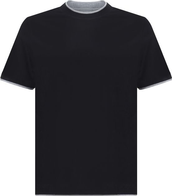 Zwei-farbiges Doppel-Lagen Baumwoll-T-Shirt