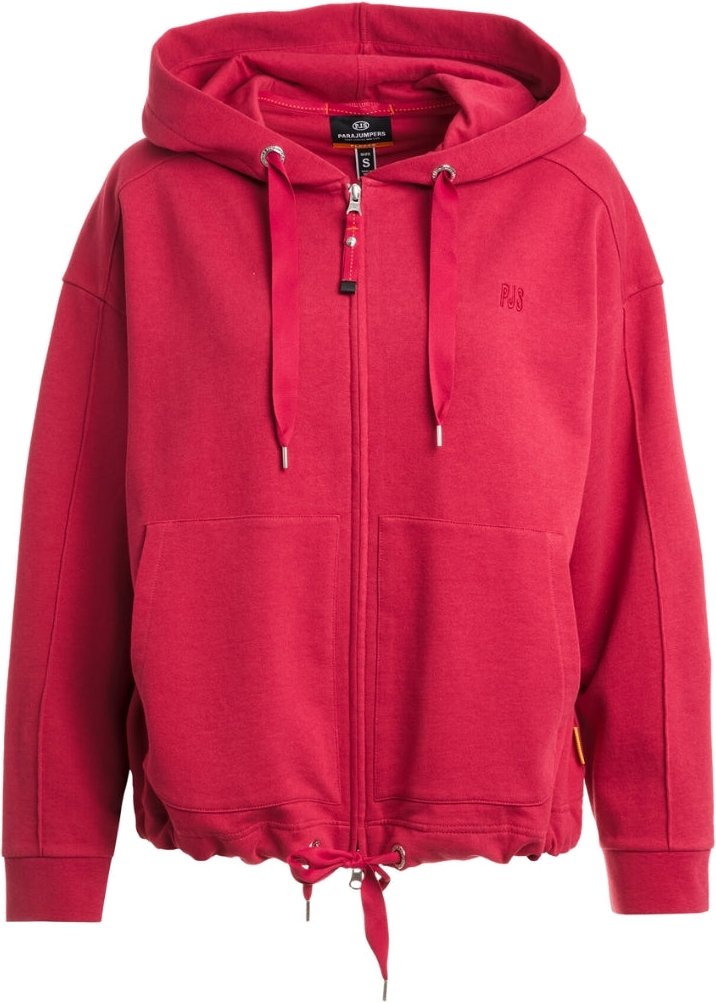 Parajumpers - Übergroßer Kapuzenpullover „may Cerise Red" Mit Reißverschluss