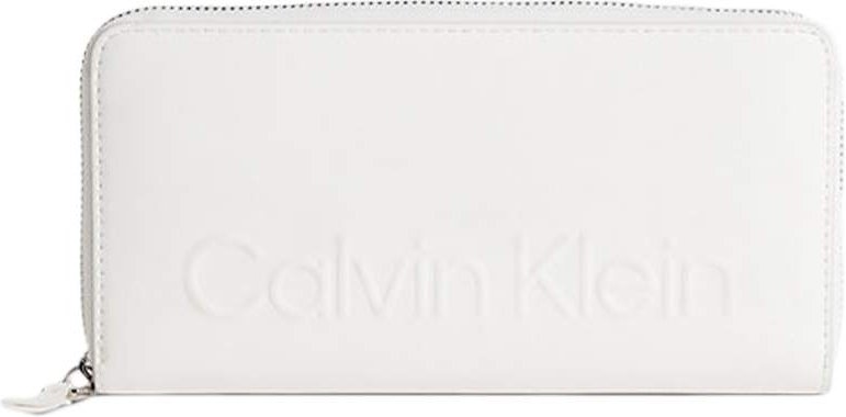Calvin Klein Damen Geldbörse mit geprägtem Logo und Reißverschluss