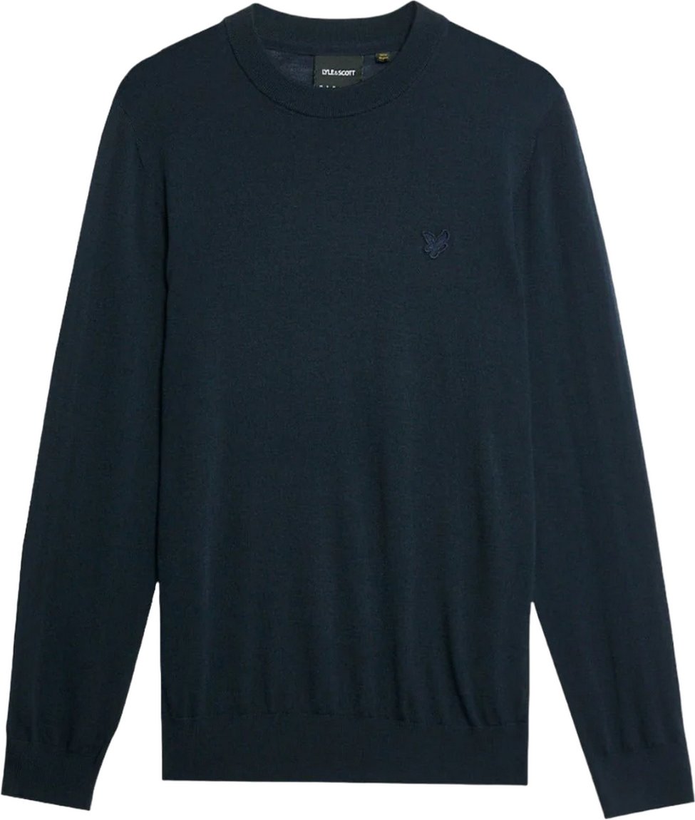 Lyle & Scott - "Tonal Eagle" Pullover Rundhalsausschnitt für Herren (Dunkel-Marineblau)