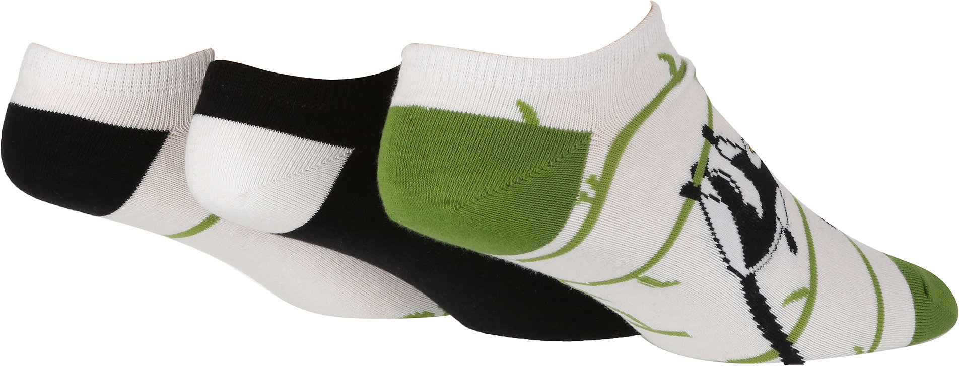 Wild Feet - 3 Pack Herren Neuheit gemusterten Baumwolle Trainer Socken