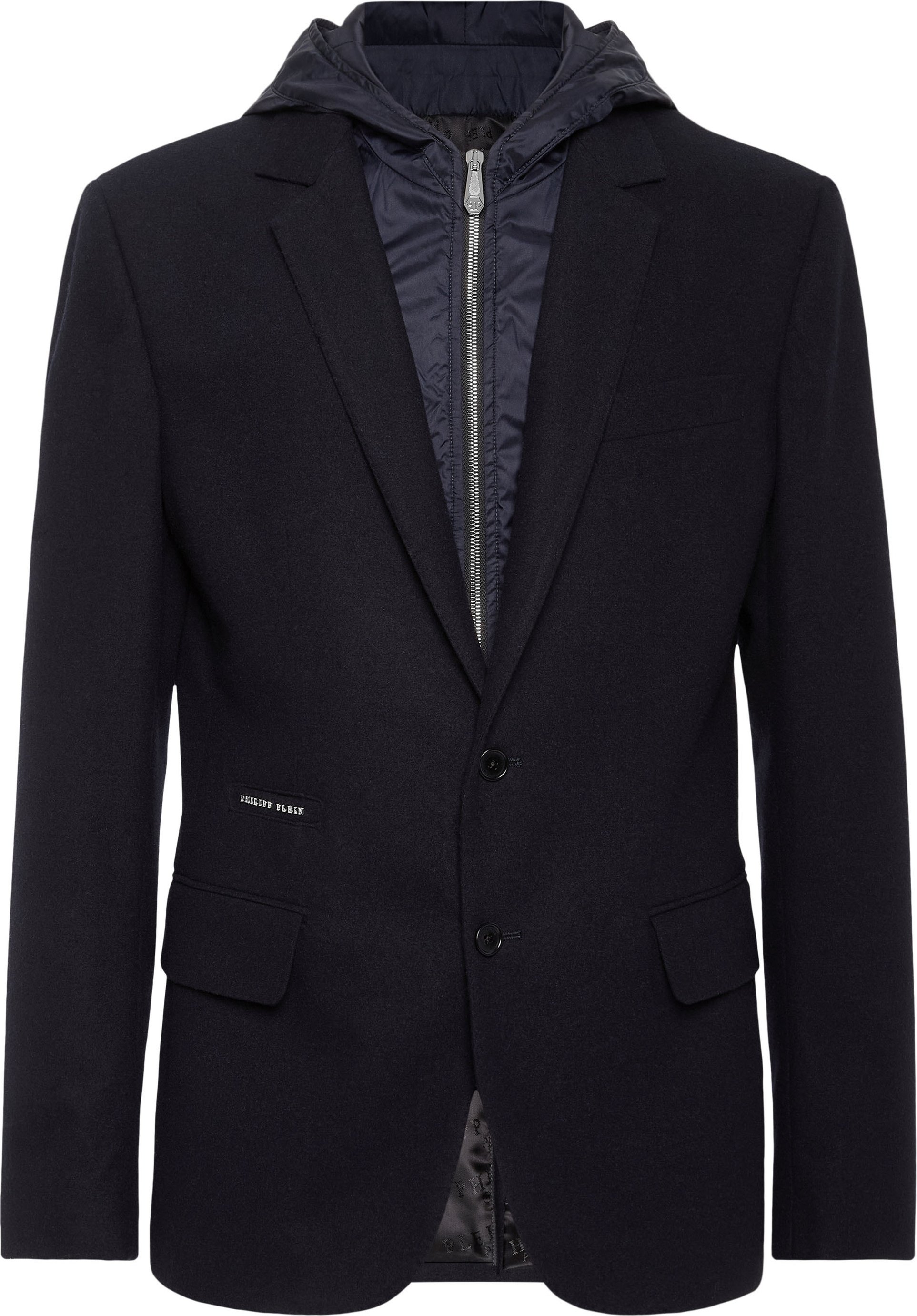 Blazer mit Kapuze aus wasserabweisender Wolle