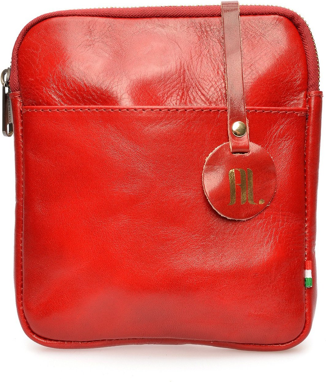Anna Luchini Rote Lederhandtasche