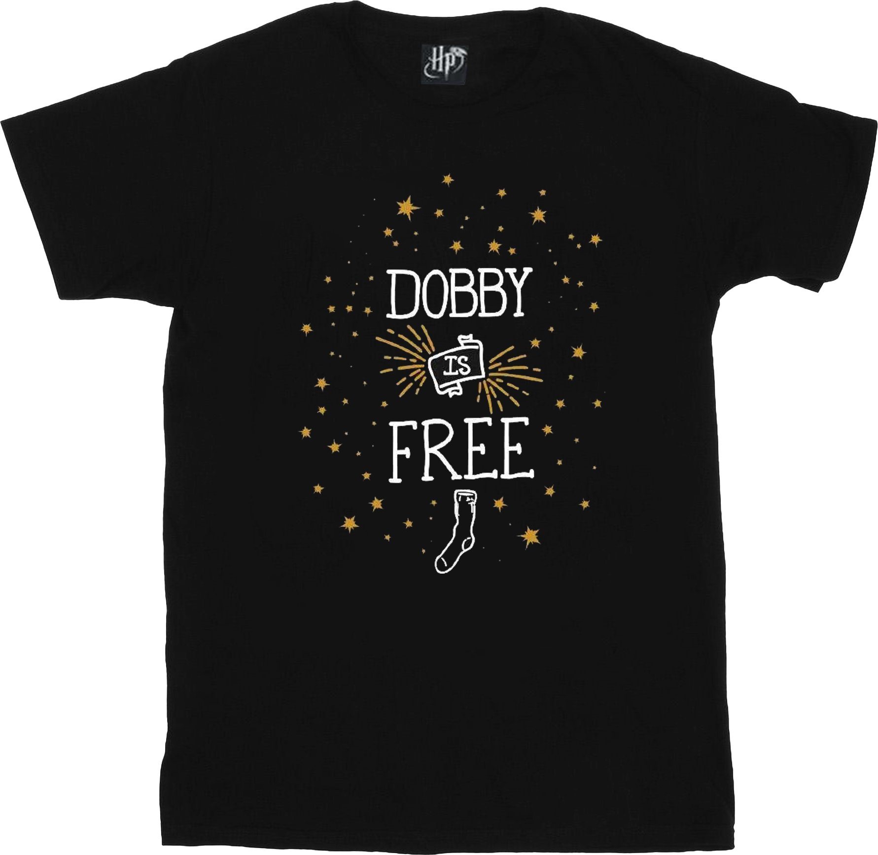 Harry Potter - "Dobby Is Free" T-Shirt für Mädchen (Schwarz)