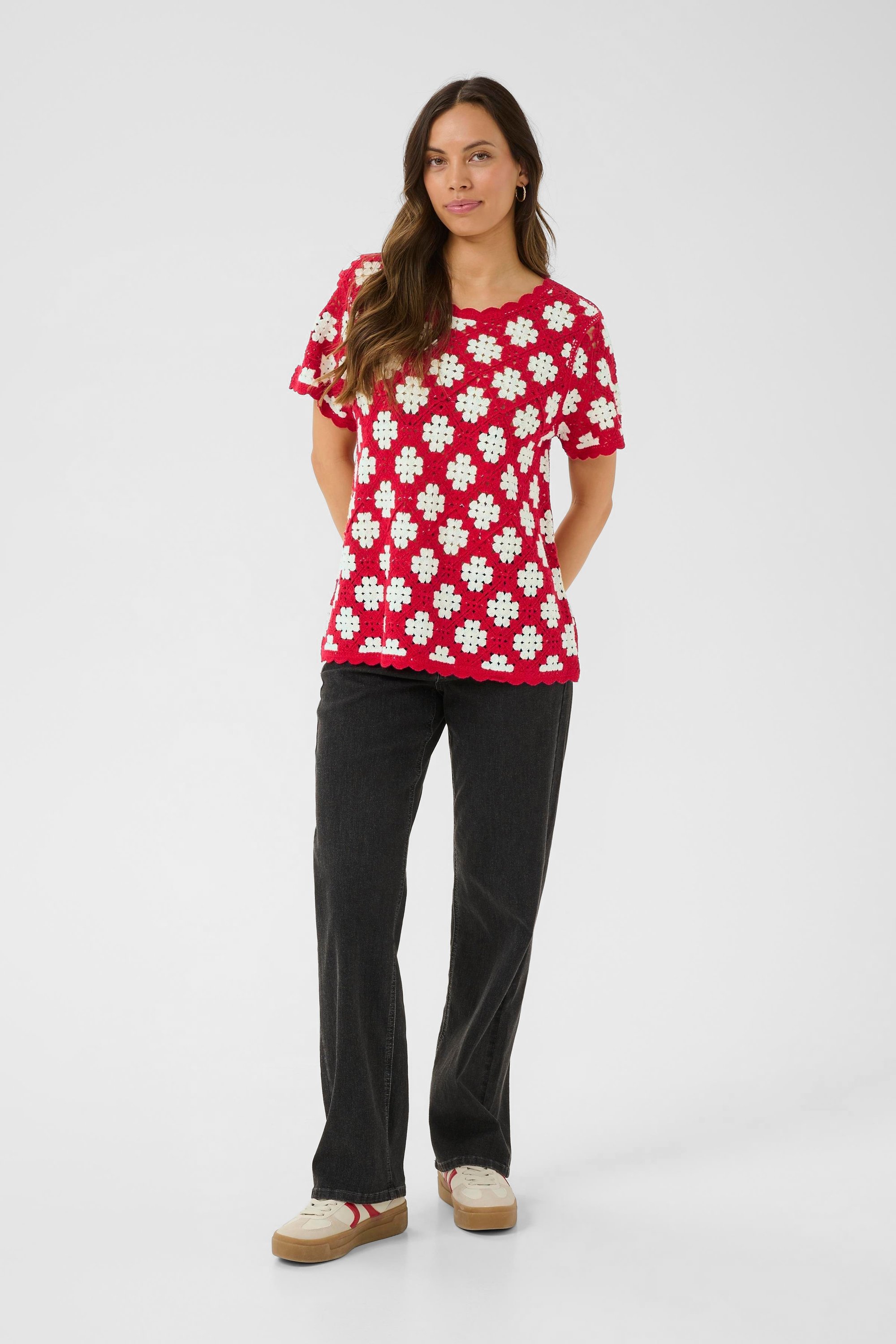 Kurzarm-Bluse CRKip Regular fit red