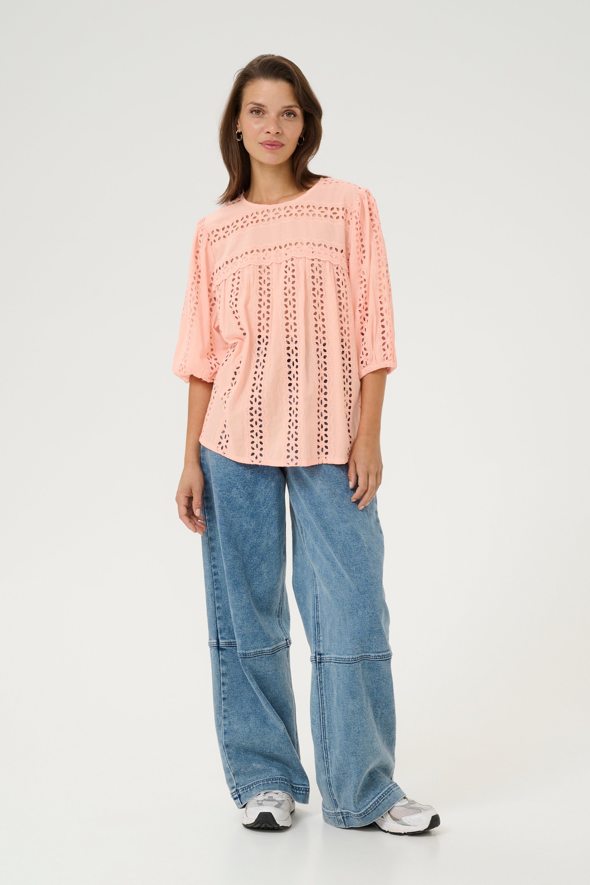 Thumbnail - Langarm-Bluse Regular fit Peach