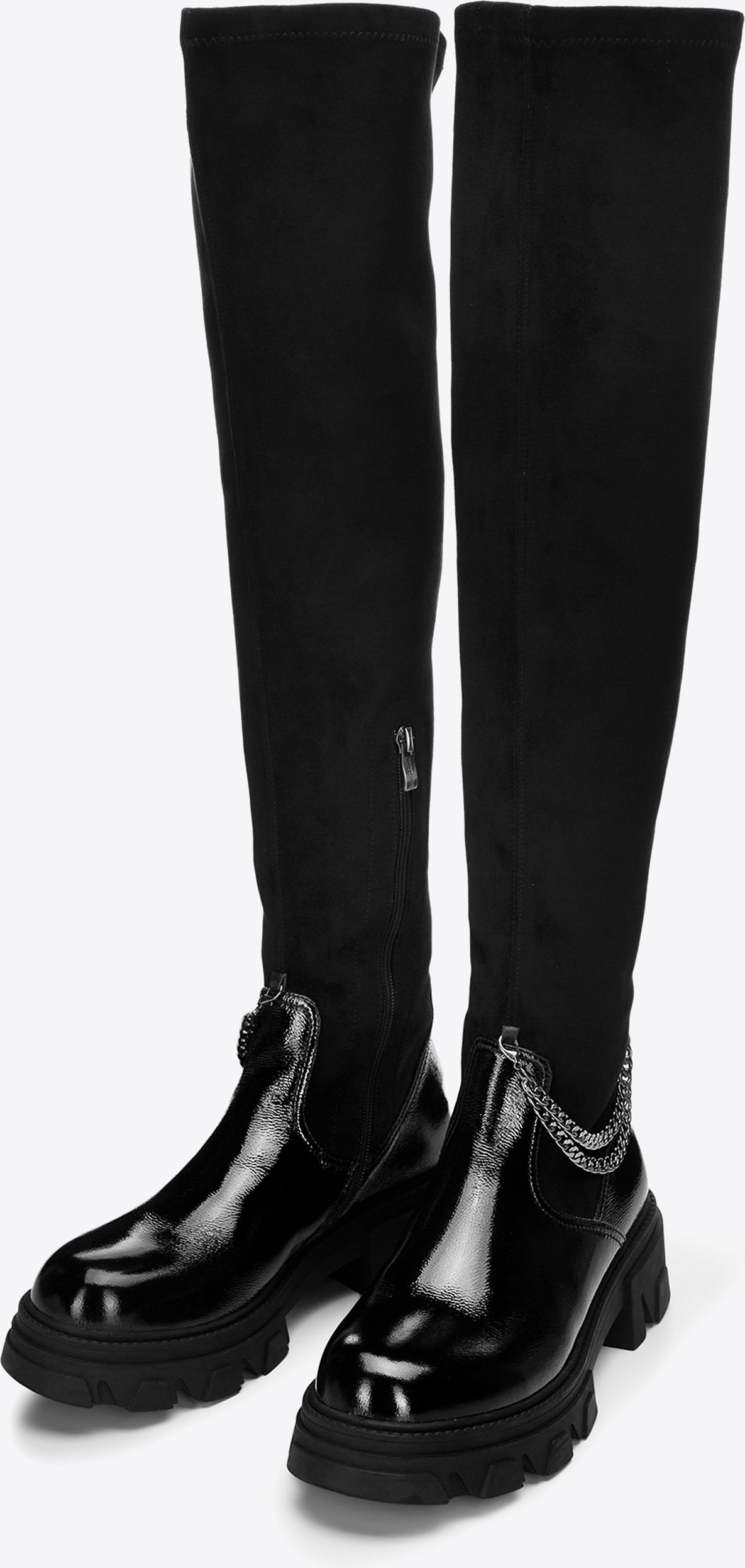 Wittchen Damen-Lackleder-Stiefeletten mit Kette