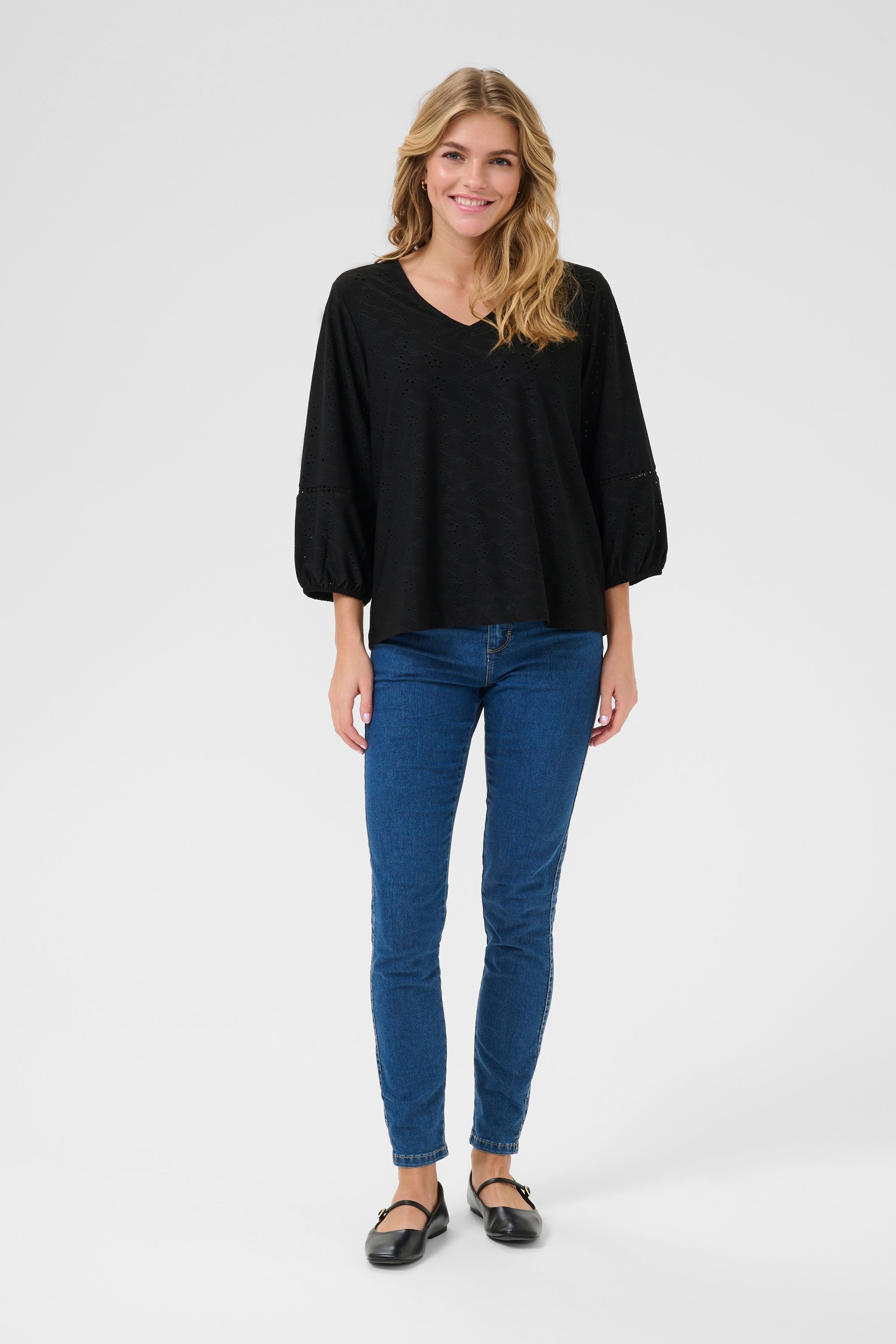 Thumbnail - Langarm-Bluse Regular fit Black Deep CC. black