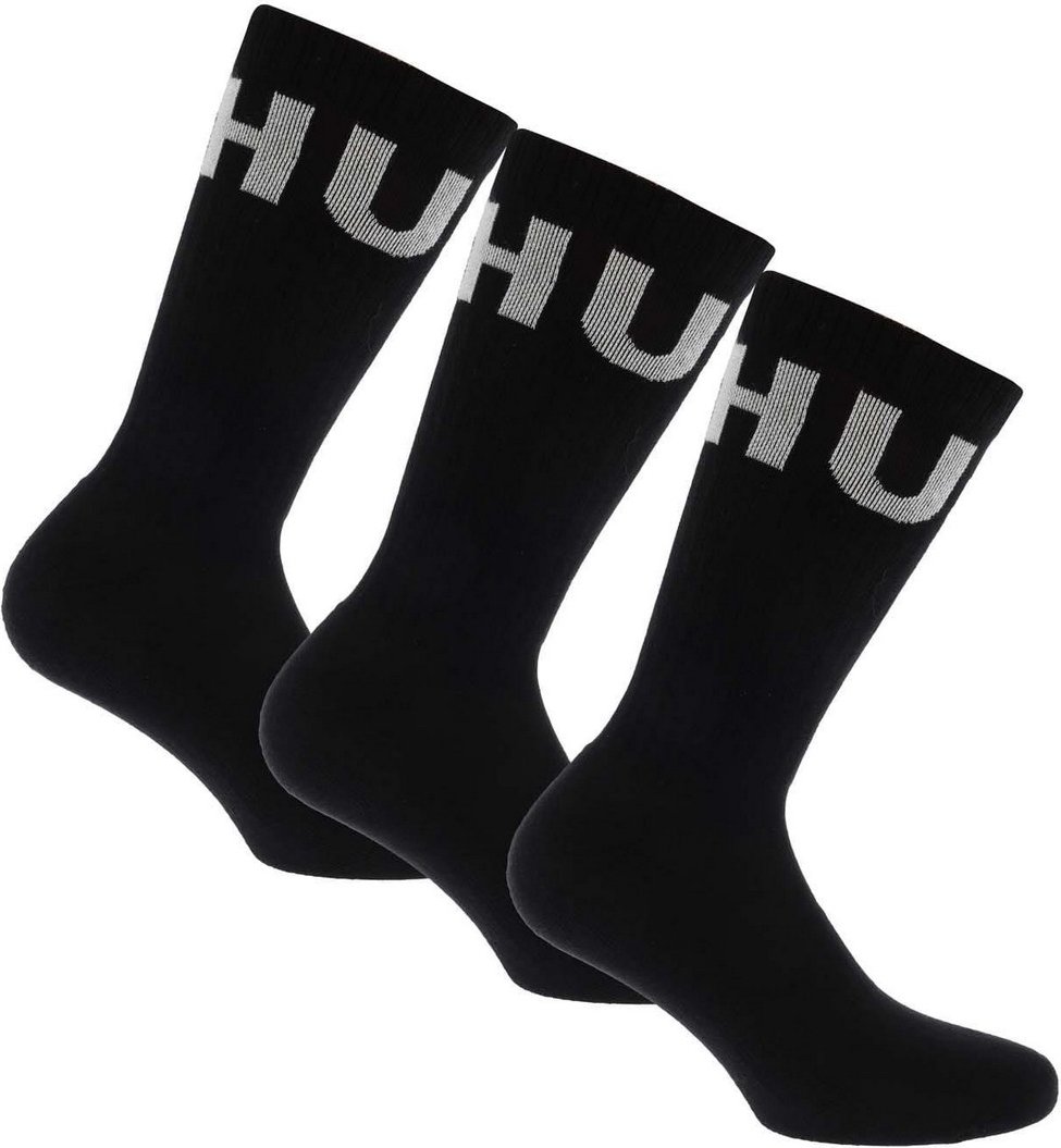 Hugo - "Iconic" Socken für Herren/Damen Unisex (3er-Pack) (Schwarz)