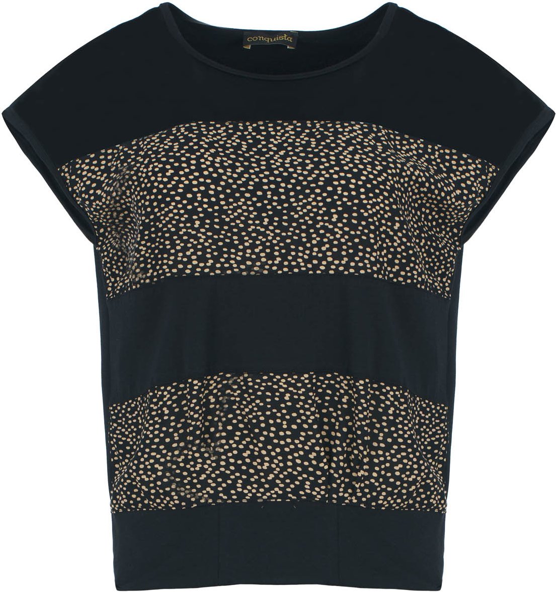 Modernes Oberteil aus Kontrast-Jersey & Popeline