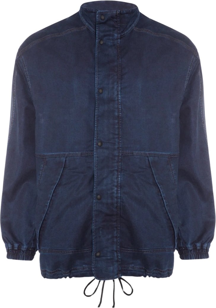 Einfarbige Jogg Jean-Jeansjacke von Diesel in Marineblau