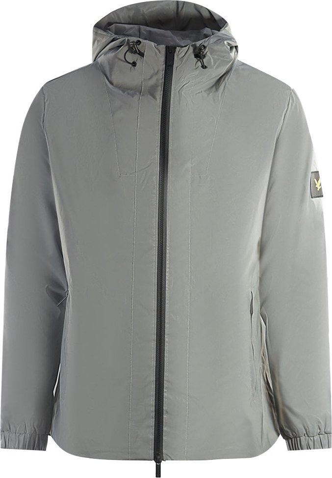 Lyle & Scott Leichte, reflektierende Jacke mit Kapuze in Grau