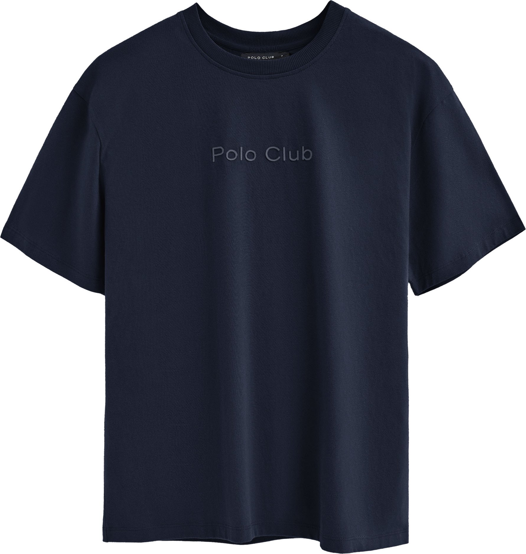 T-Shirt marineblau mit kurzen Ärmeln und gummiertem Polo Club-Logo
