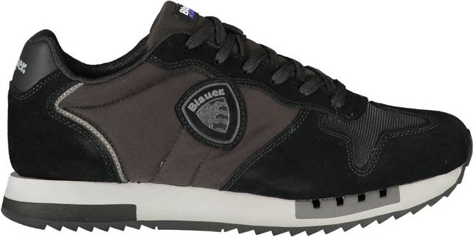 Blauer Schwarzer Polyurethan Herren Sneaker