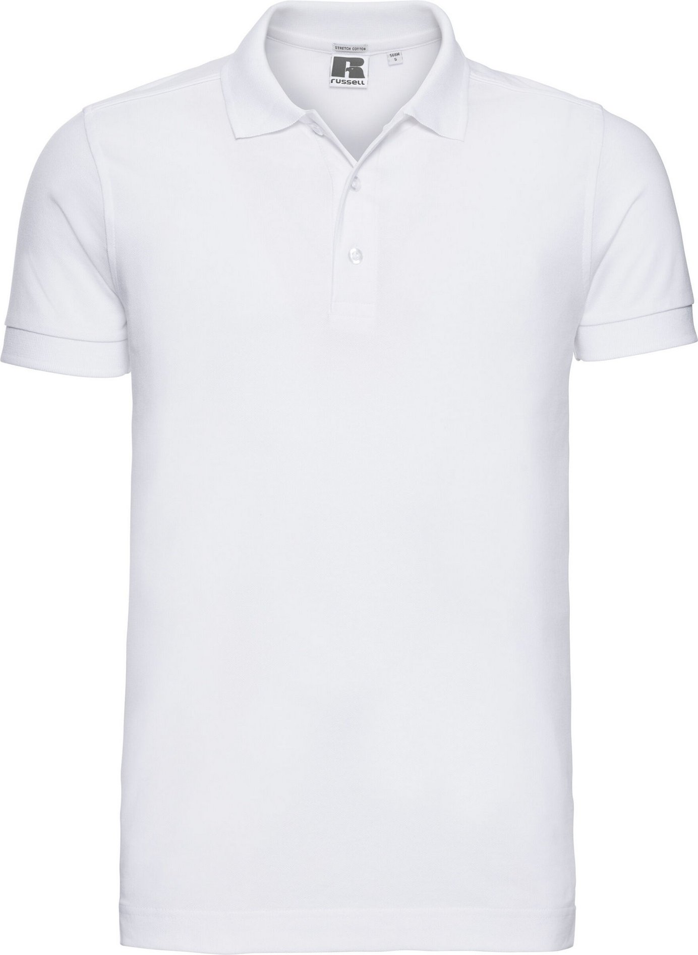 Russell - Poloshirt Stretch für Herren (Weiß)