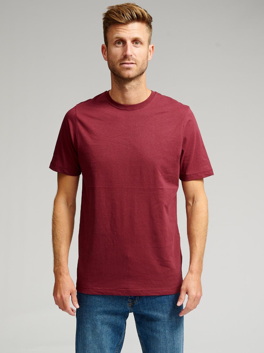 Bio-Basic-T-Shirt - Burgunderrot
