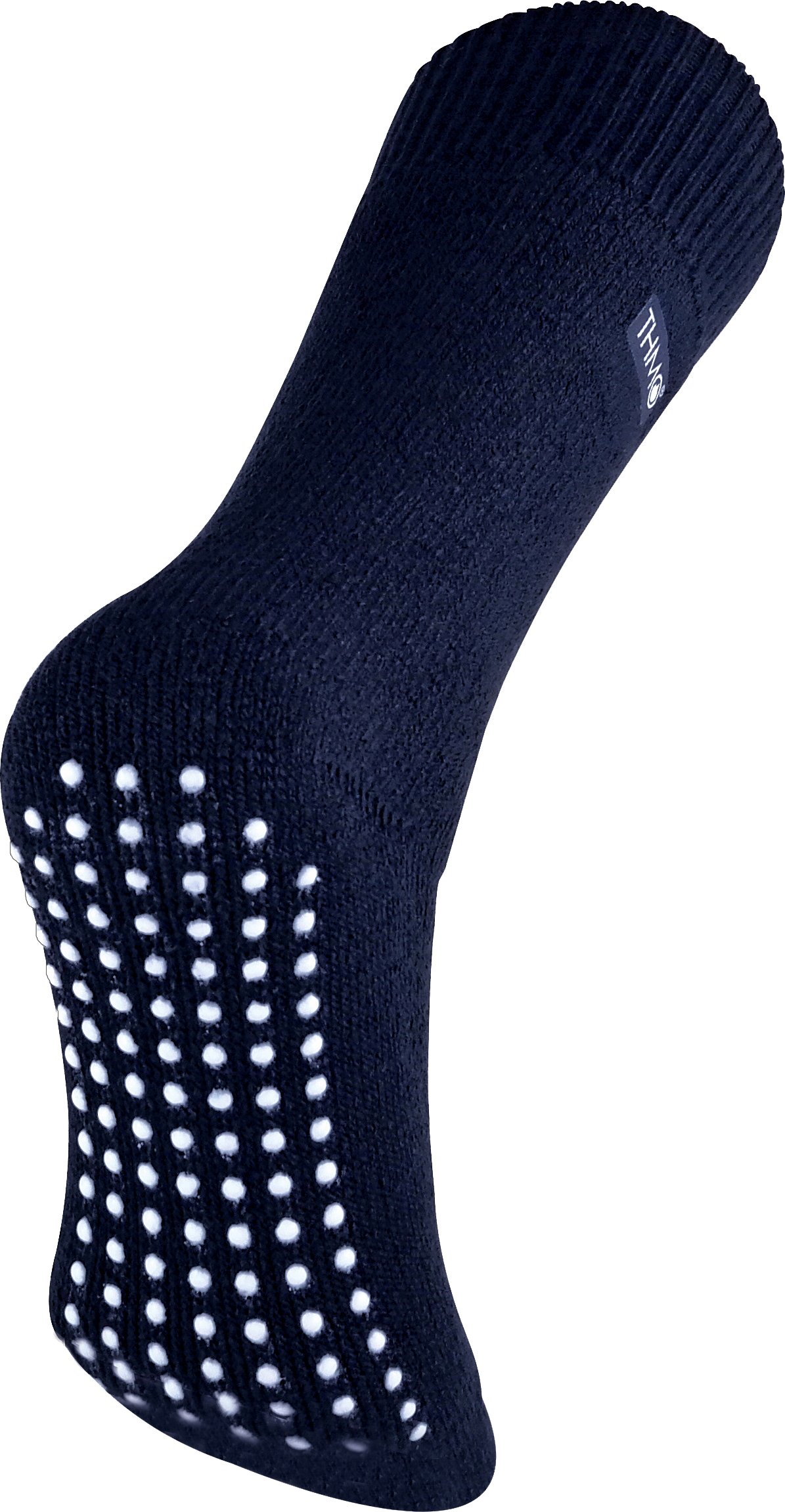 Thumbnail - THMO - Herren Thermofleece gefütterte Hausschuhsocken mit rutschfesten Griffen