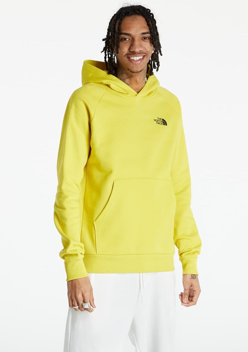 Thumbnail - The North Face Mens Reglan Red Box Hoodie in gelb