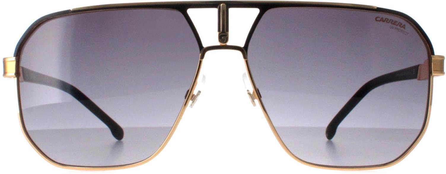 Carrera 1062/S SAO 9O mattschwarze und goldfarbene Sonnenbrille mit grauem Farbverlauf