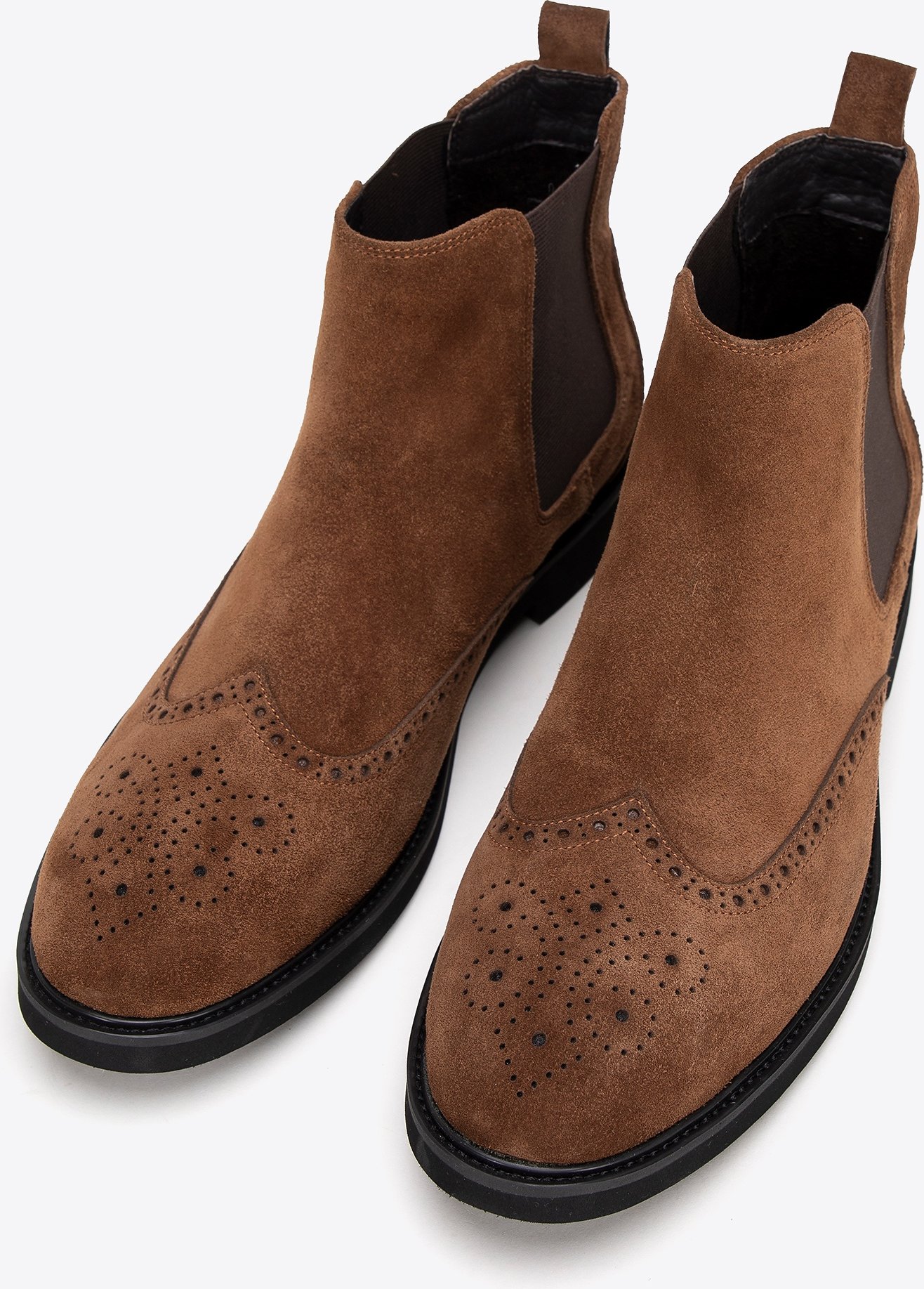 Wittchen Herren Chelsea Boots aus braunem Wildleder