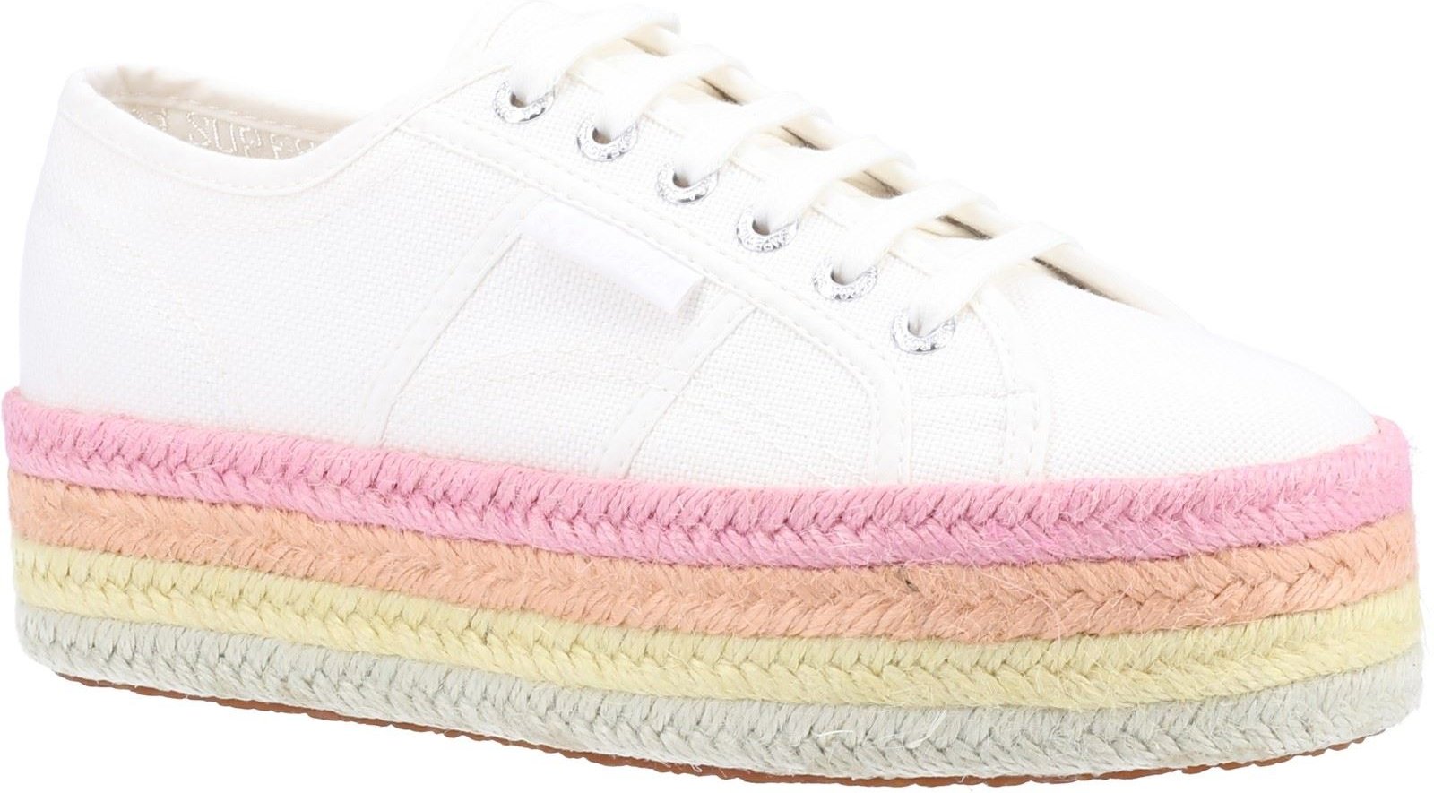 Superga 2790 Multicolor Rope 100% Baumwolle Damen Weiß/Candy Mehrfarbig Turnschuhe