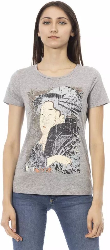 Geisha T-Shirt Kurzarm Grau