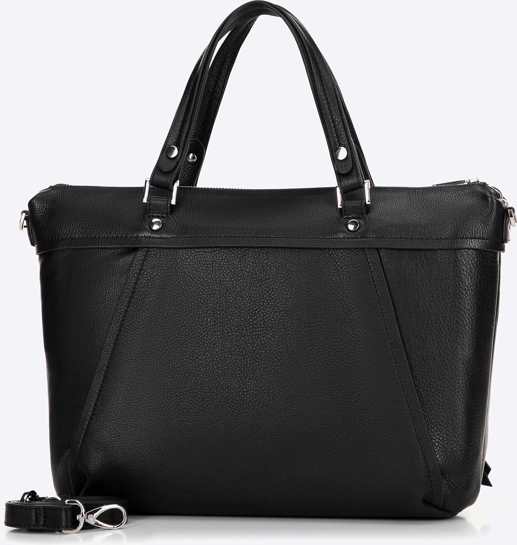 Wittchen Damen-Laptoptasche aus Leder, 15 Zoll, mit Quaste, Schwarz, Naturleder
