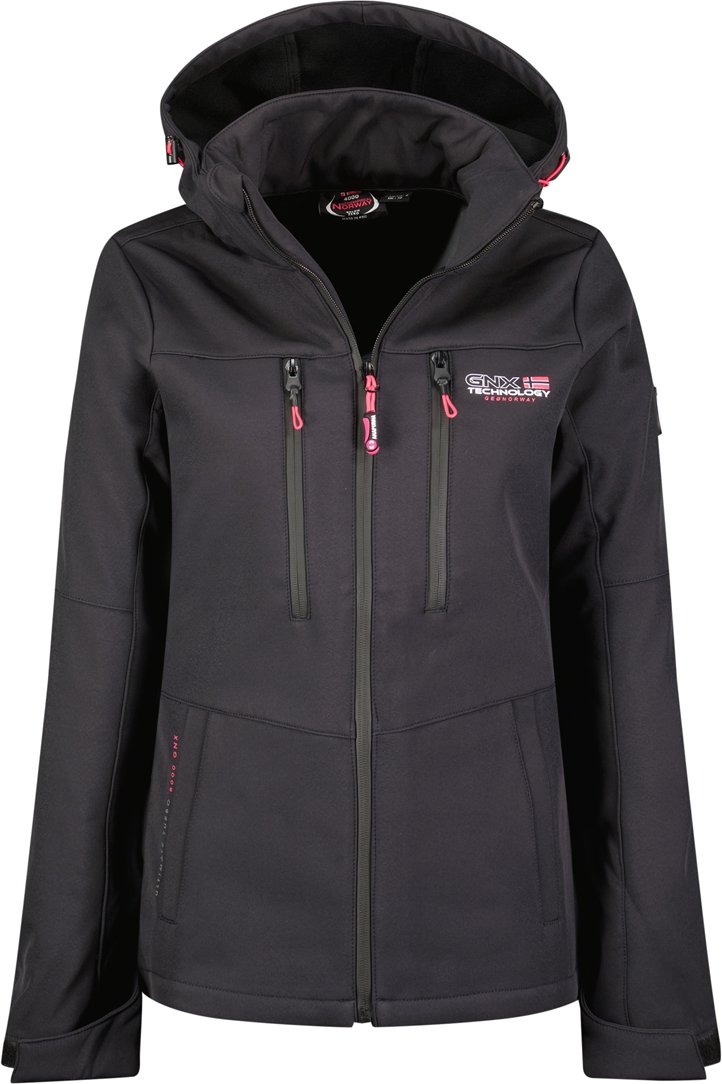 Geografische Norwegen-Jacke für Damen. Die Jacke ist aus hochwertigem Polyester und Elastan gefertigt und hat ein warmes...