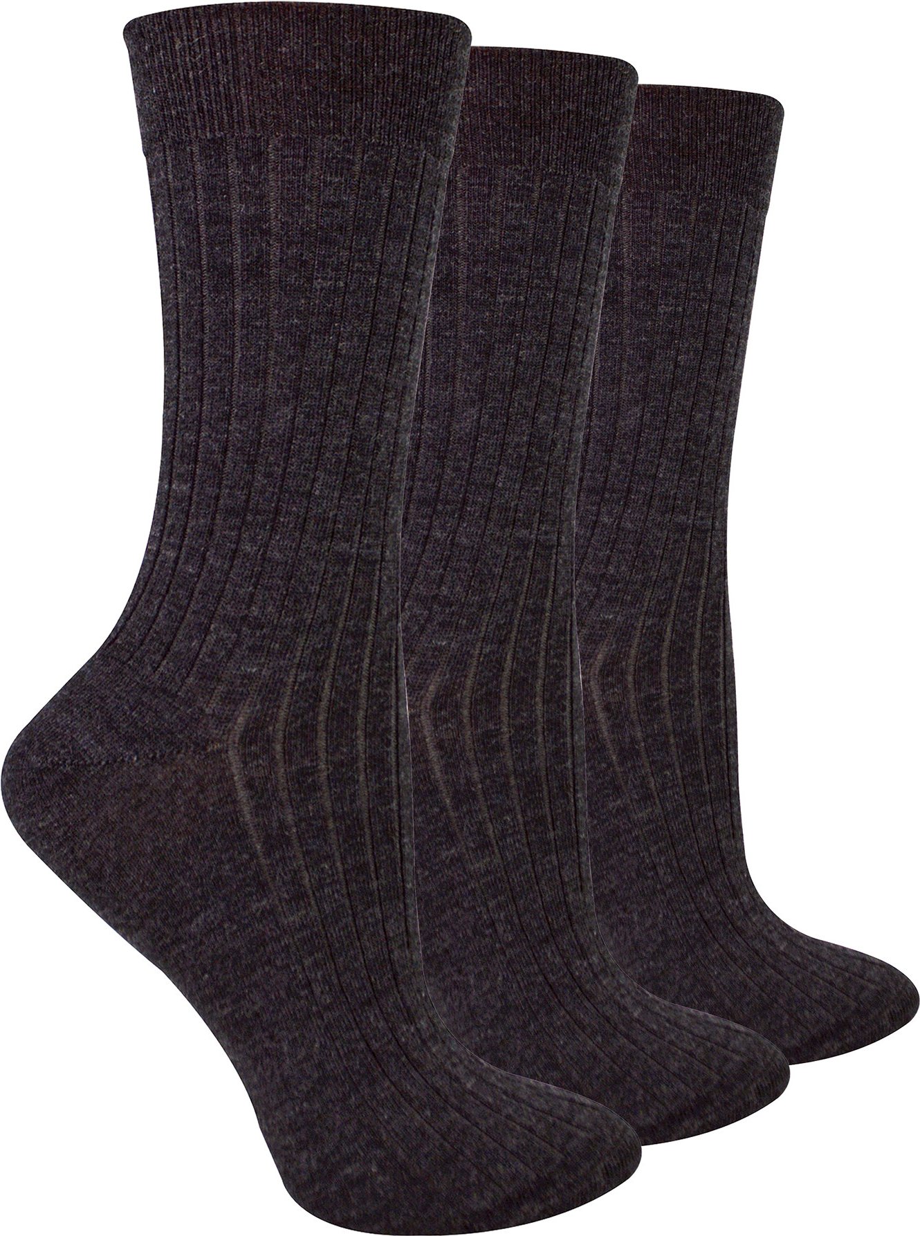 3 Paar Damen Original Merinowollsocken | Steven | Atmungsaktive dicke warme Stiefelsocken - Dunkelgrau