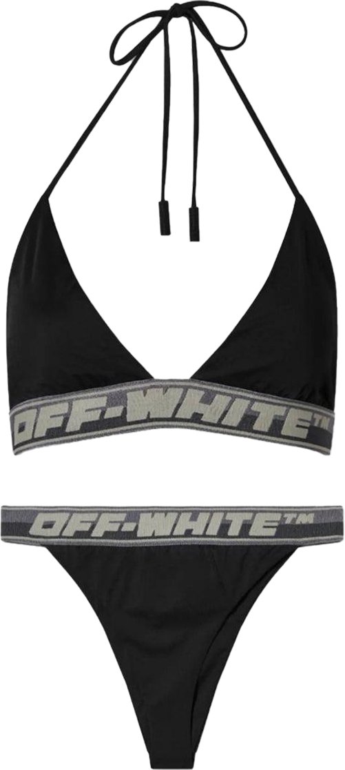 Off White - Bikini für Damen (Schwarz)