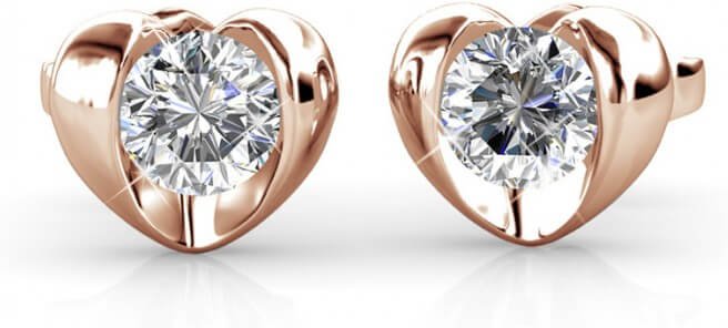 Simply Love Ohrringe - Rose Gold und Kristall