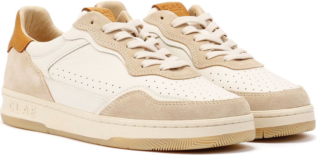 Clae Haywood Fog Leder Herren Weiße Sneakers