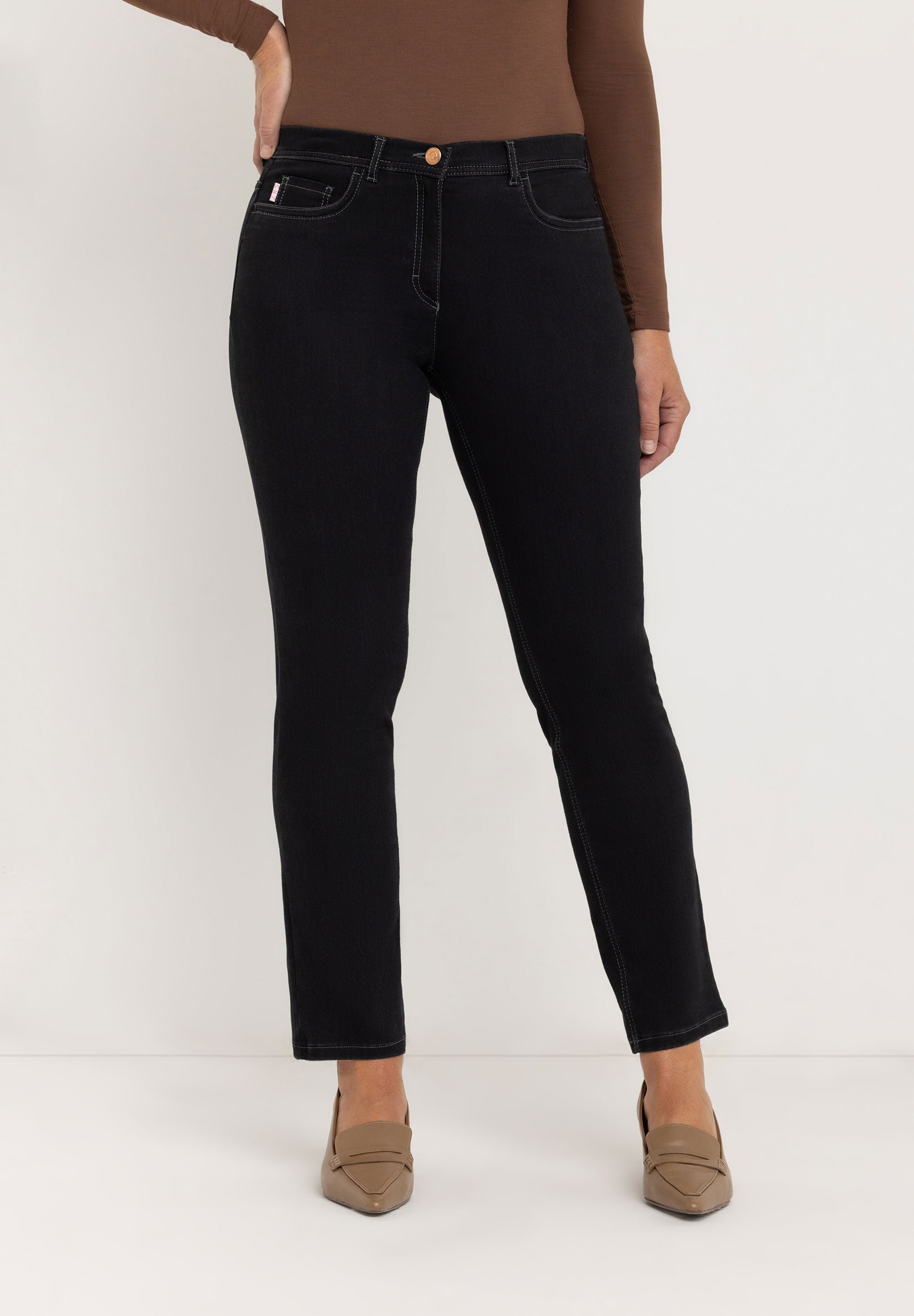 Ginie Slim Pants | Schwarz-Schwarz