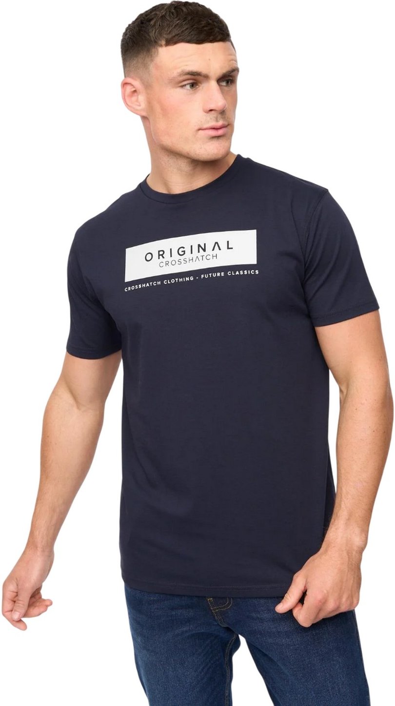 Crosshatch - "Jamstate" T-Shirt für Herren (Marine)