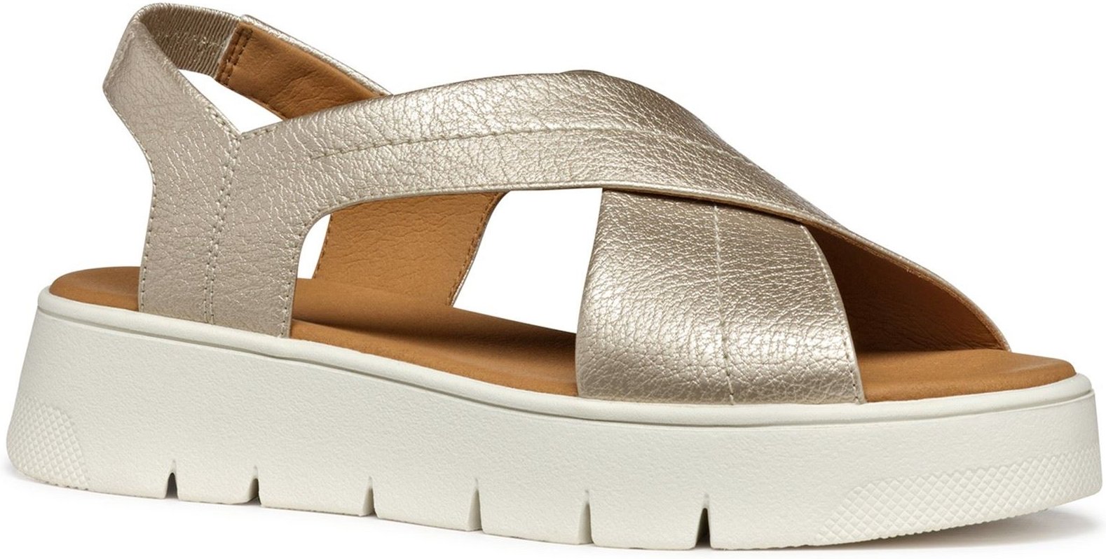 Geox D DANDRA 40 Synthetische Polyurethan Damen Sandalen in Hellgold