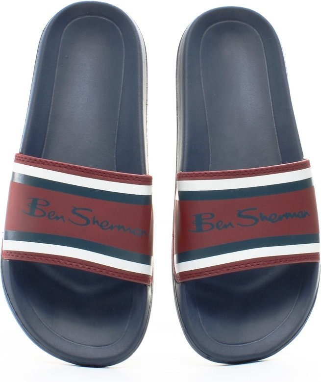 Ben Sherman Weston Mens Navy Blue Sliders