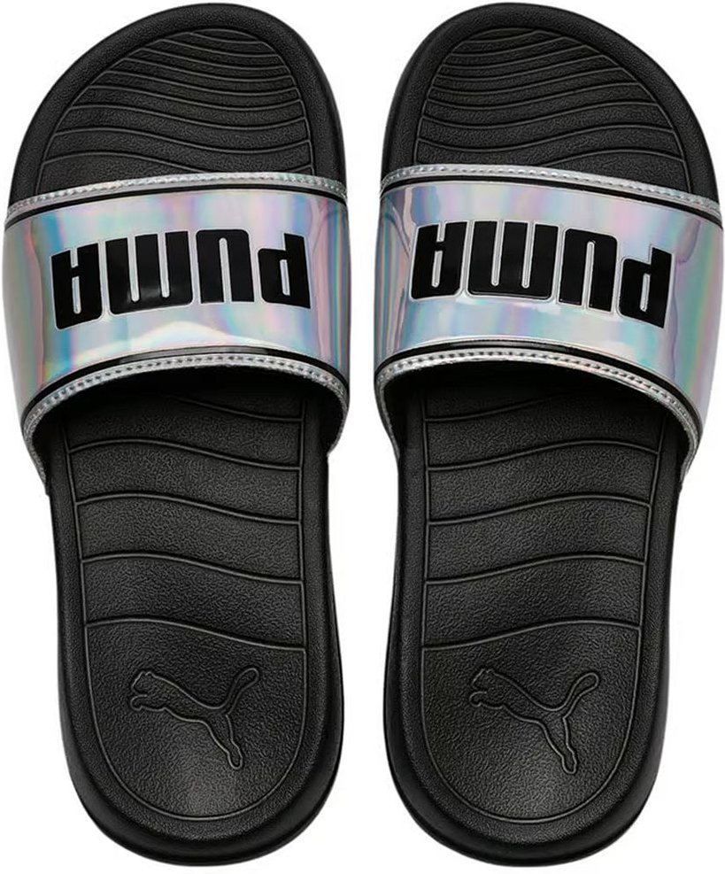 Puma Popcat 20 schillernde Frauen schwarz/silberne Schieberegler