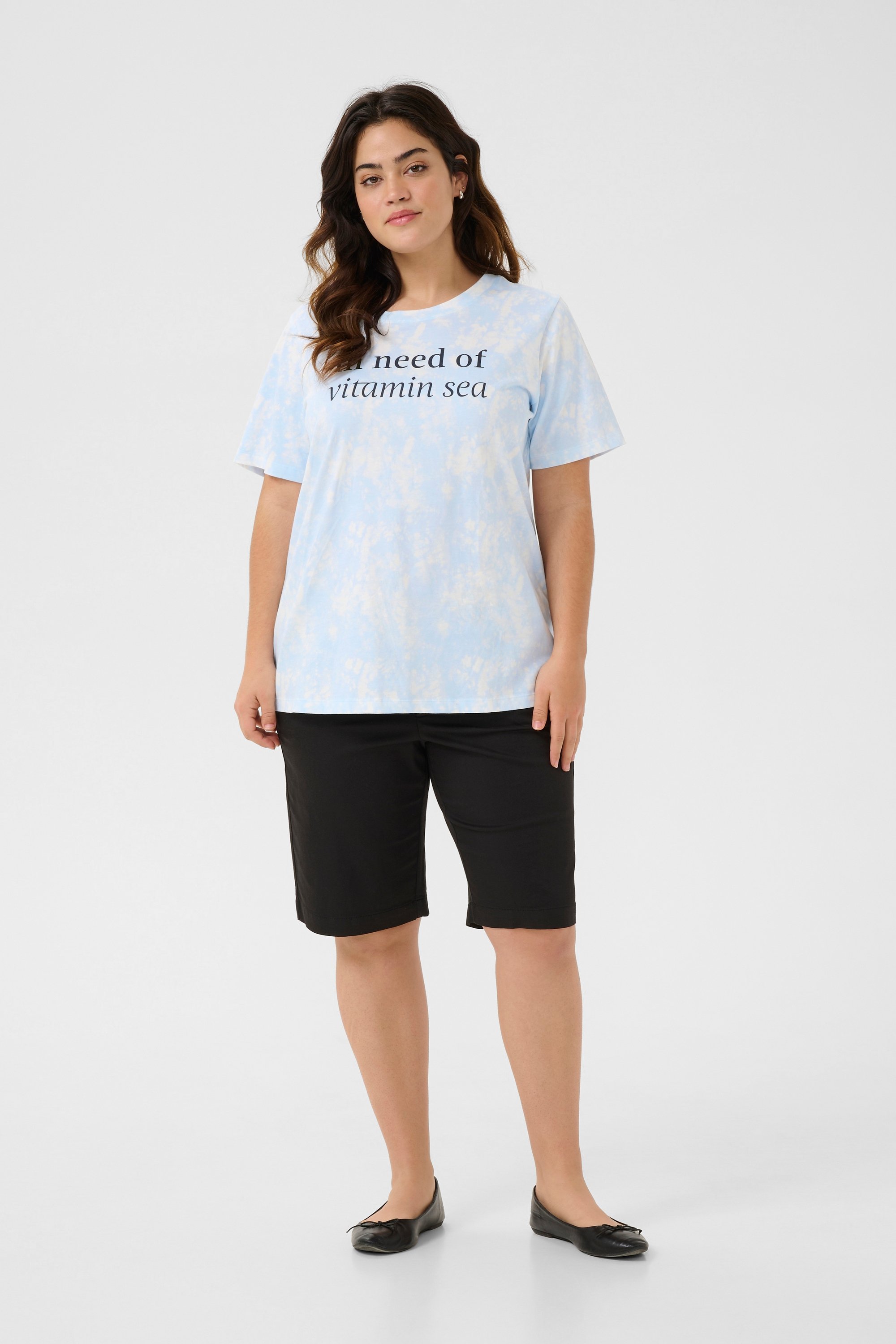 T-shirt Loose fit Light blue tie dye look light blue