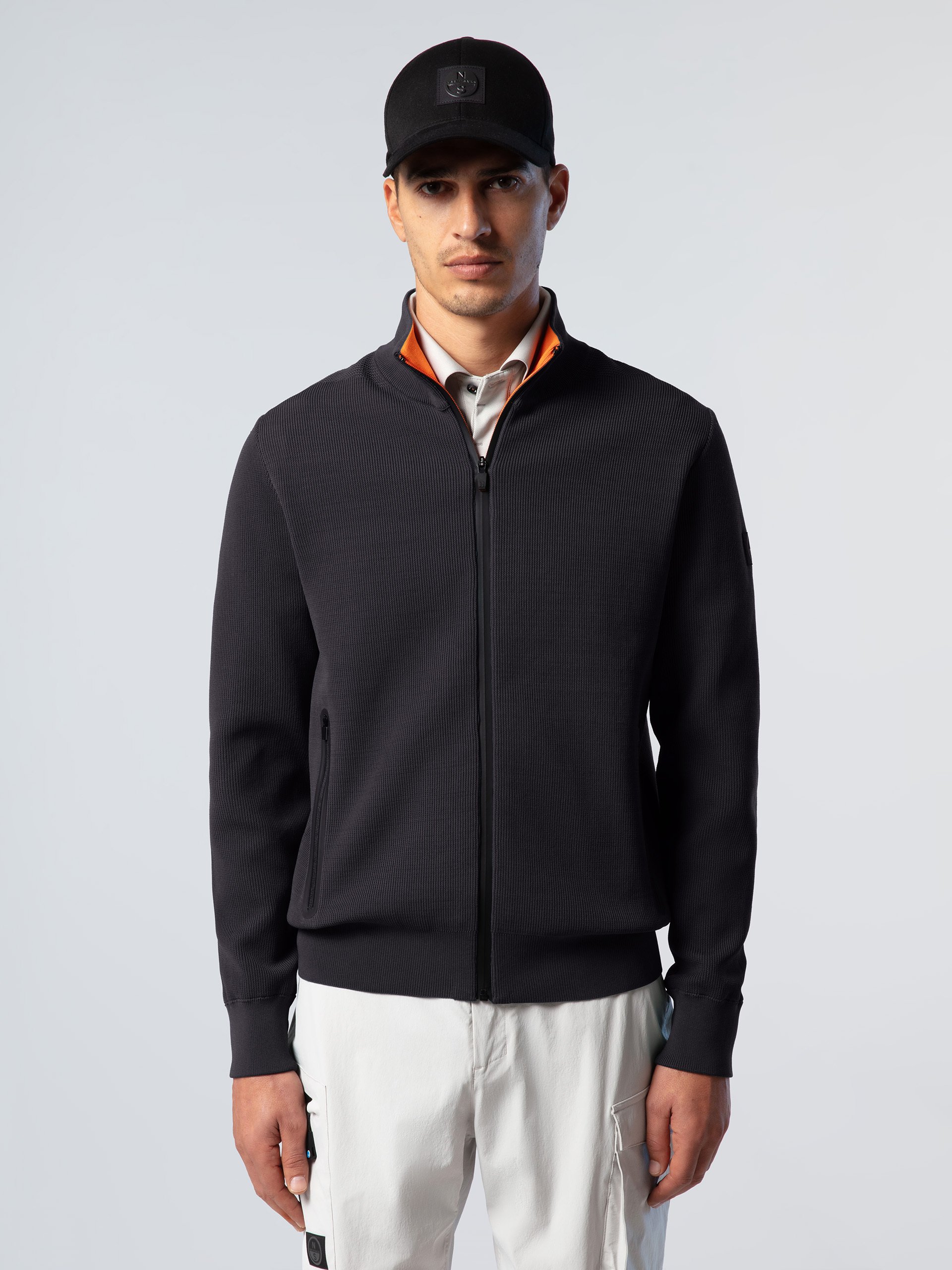 North Sails Pullover Technischer Strick mit durchgehendem Reißverschluss