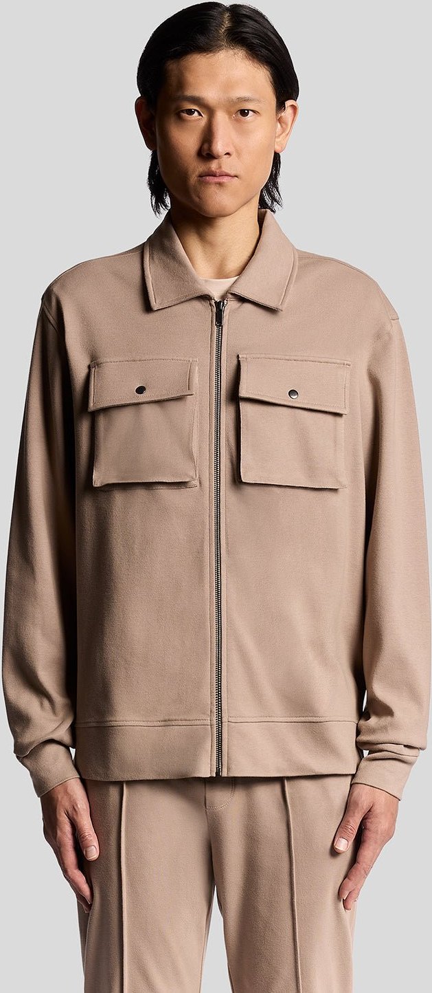 Lyle & Scott Heavyweight Jersey-Überhemd - Beige