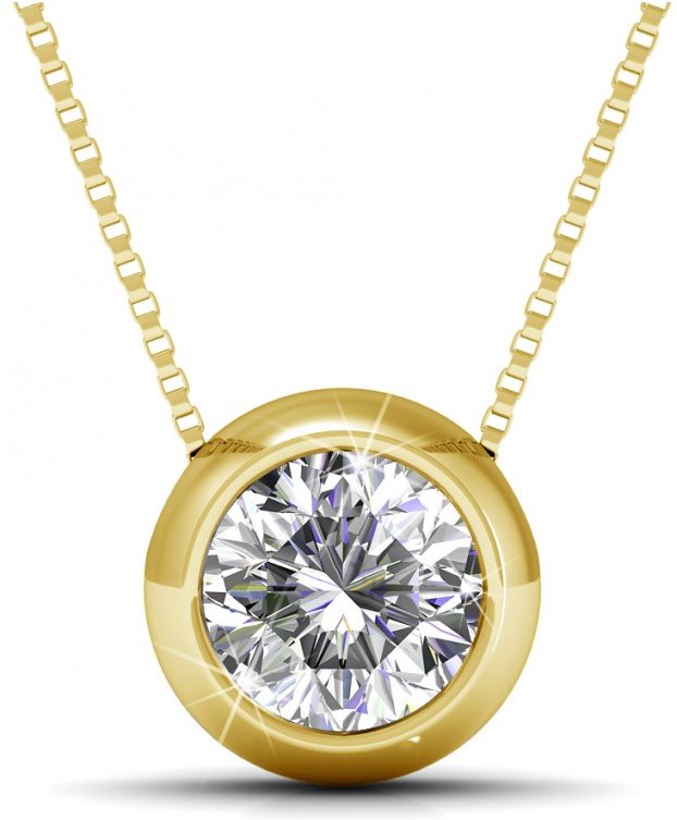 Mond-Anhänger - Gold und Kristall