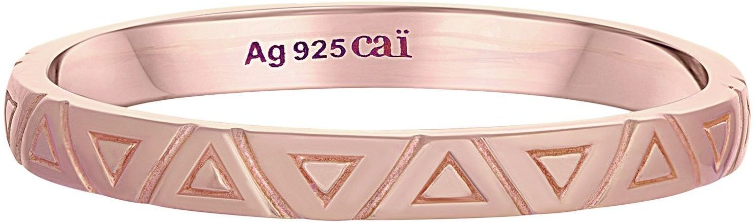 cai Ring 925 Silber rosévergoldet Dreiecke Stacking
