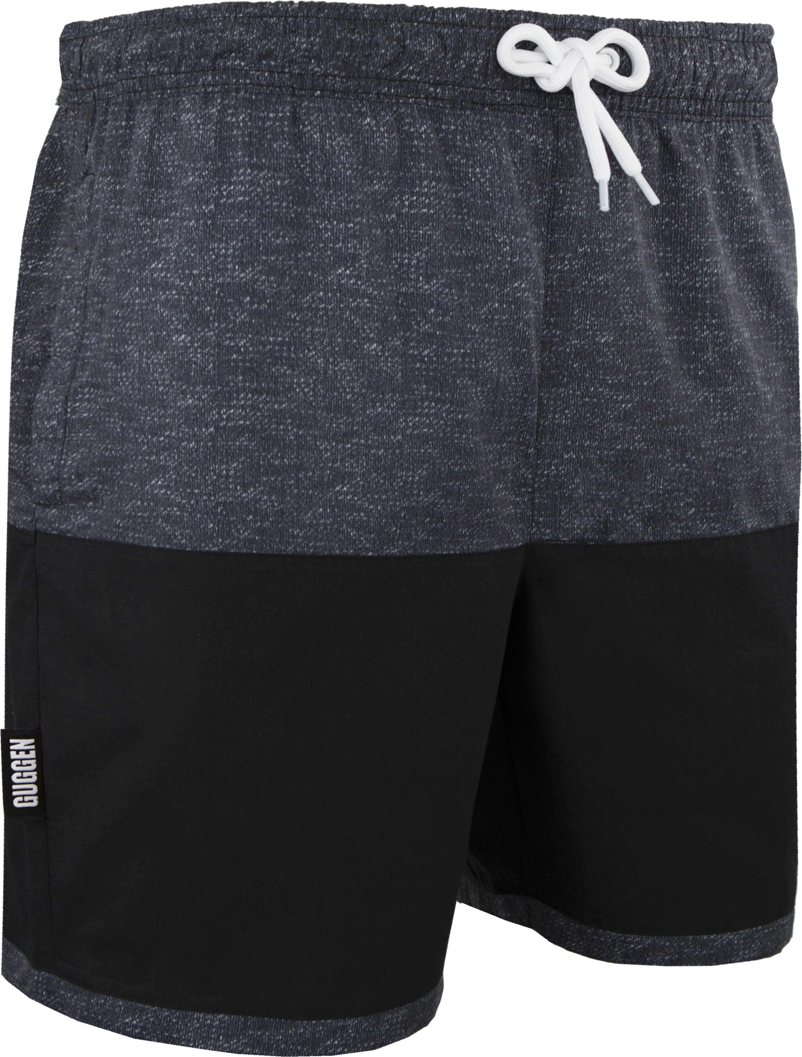 Herren Badehose mit Muster Grau Schwarz