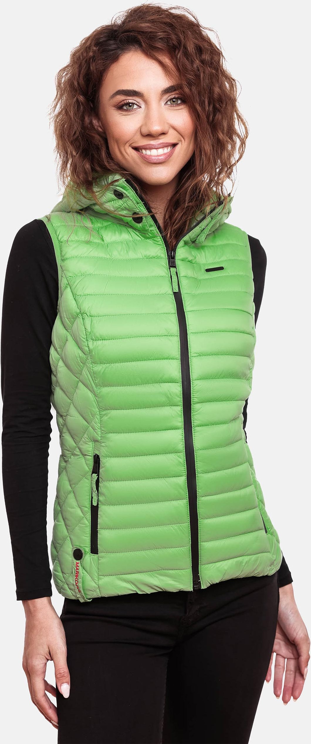 Marikoo Damen Steppweste – Hasenpfote, leicht mit abnehmbarer Kapuze