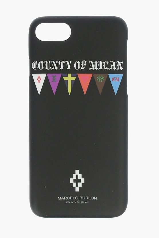 iPhone-Hülle FLAGS SIDES 7 mit geprägtem Aufdruck in Schwarz