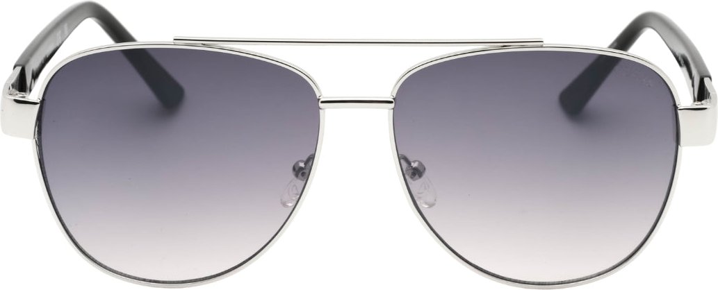 Guess Sonnenbrille mit Farbverlaufsrauchglas und silbernem Rahmen